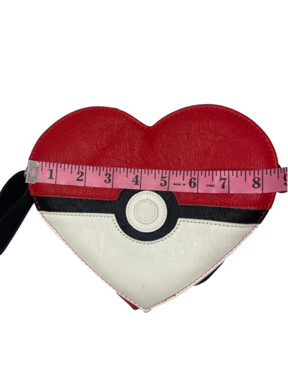 Women's Loungefly Pokemon Poke Ball Heart Crossbody Bag Red White RETIRED - Picture 6 of 11